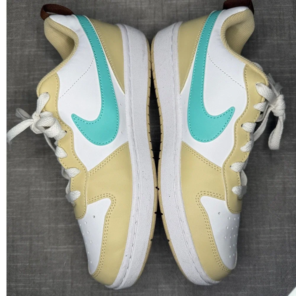 Nike Court Borough Low Recraft Coconut Milk Teal White HM3726-731 Mens 6.5Y‎